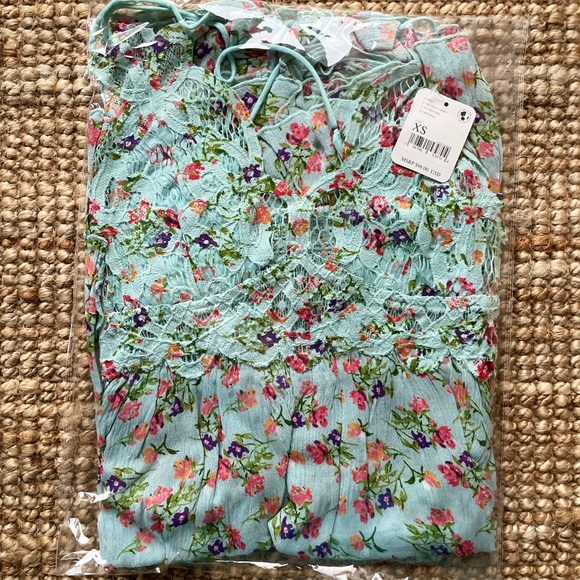 NEW Free People One Adella Printed Mini Slip Dress - Picture 7 of 14